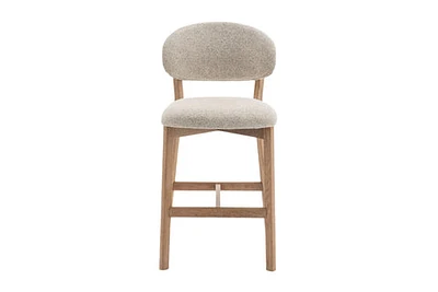 Milena Natural Oak Counter Stool - Beige