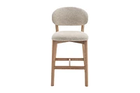 Milena Natural Oak Counter Stool - Beige