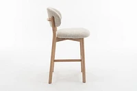 Milena Natural Oak Counter Stool - Beige