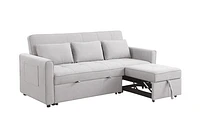 Skylar Sofa Sectional Sleeper- Stone