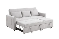 Skylar Sofa Sectional Sleeper- Stone