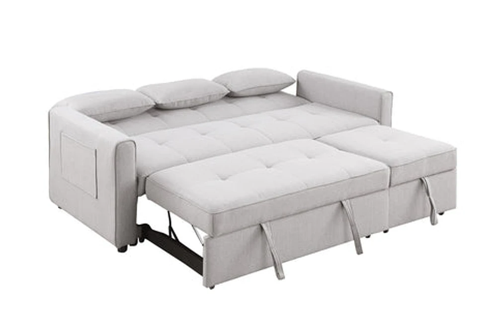 Skylar Sofa Sectional Sleeper- Stone