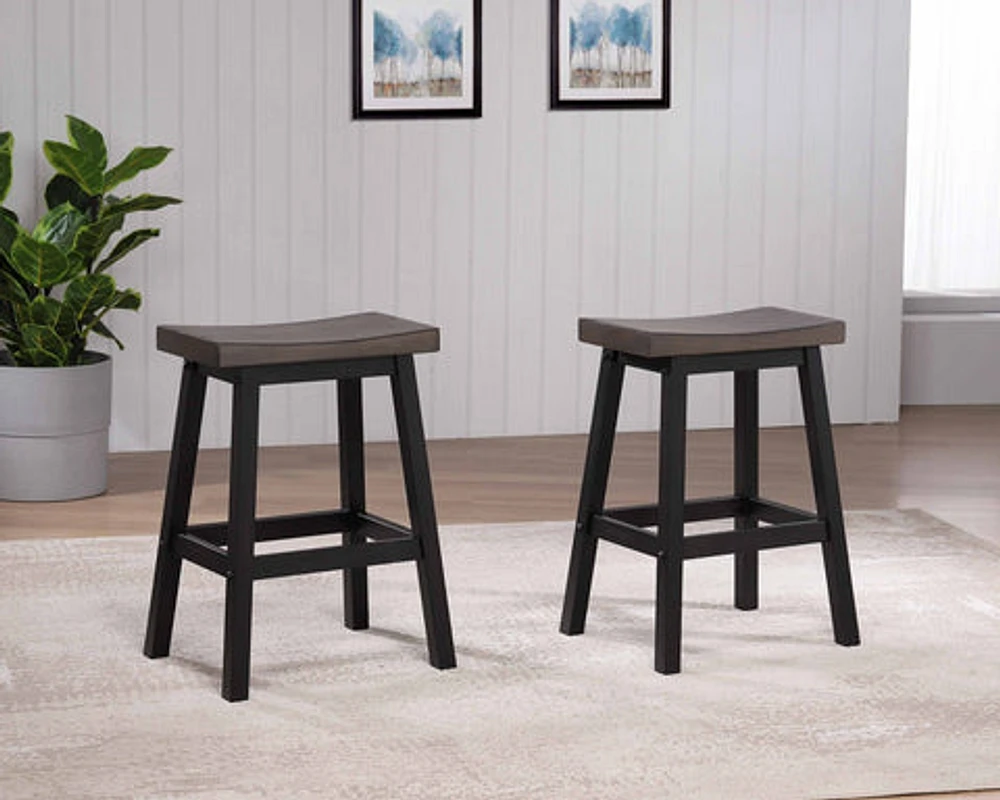 Stilla Solid Wood Saddle Counter Stool