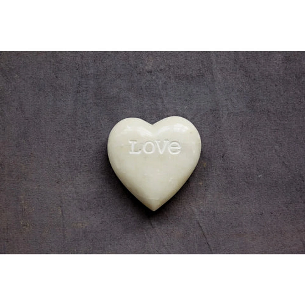 Soapstone Heart with Engraved "Love"