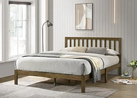 MERCER QUEEN PLATFORM BED - ANTIQUE WALNUT