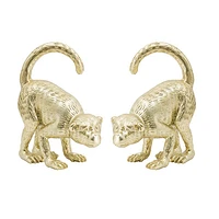 Gold Monkey Bookends - Set of 2