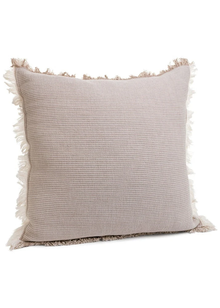 Cush Cott Reversible Taupe-beige Pillow