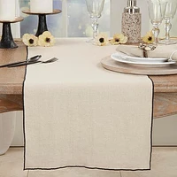 Stonewashed Stitched Edge Table Runner