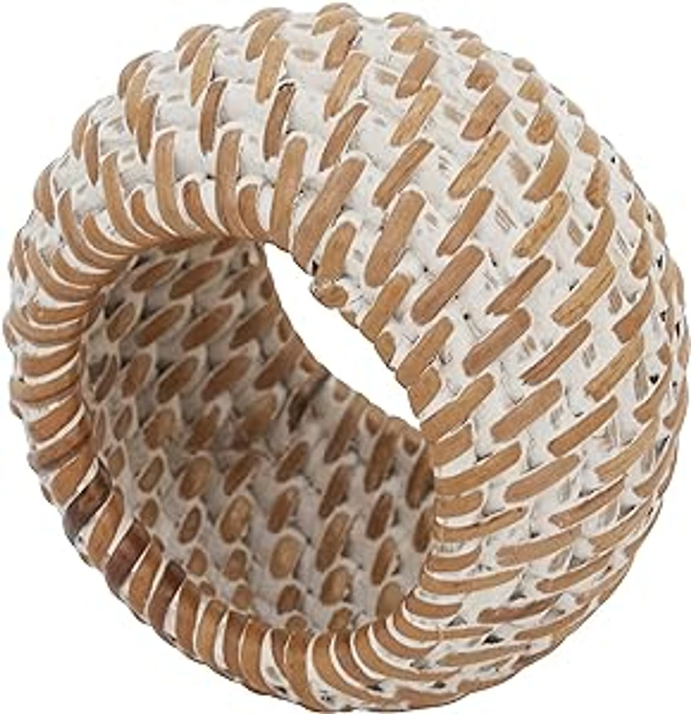 Woven Rattan Napkin Rings (Set of 4)