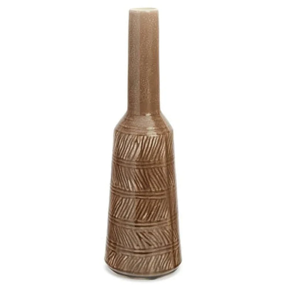 Vase Cermic Texture Taupe