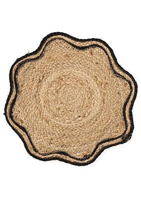 Placemat Jute Curvy Natural - Black