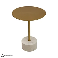 SELAH SIDE TABLE WITH GOLD TOP / MARBLE BASE