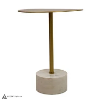 SELAH SIDE TABLE WITH GOLD TOP / MARBLE BASE