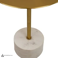 SELAH SIDE TABLE WITH GOLD TOP / MARBLE BASE