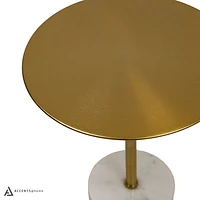 SELAH SIDE TABLE WITH GOLD TOP / MARBLE BASE