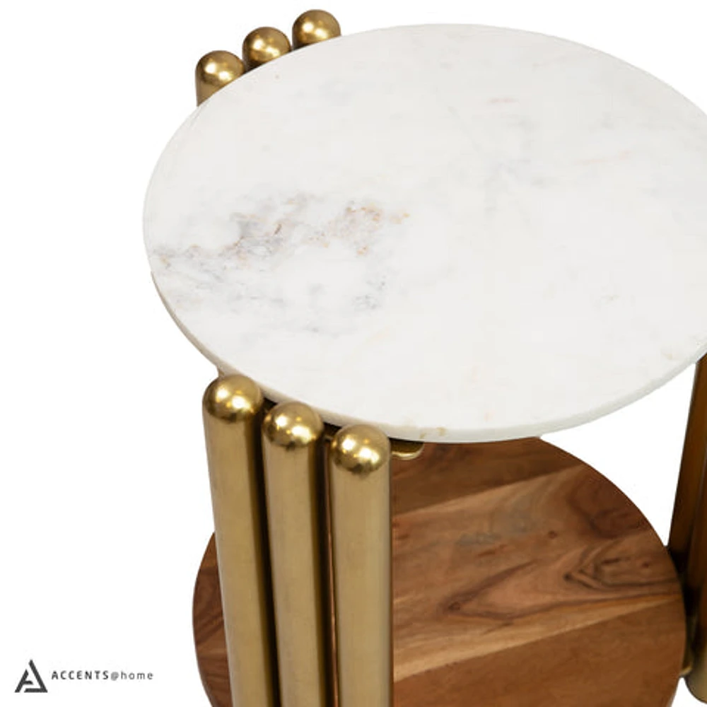 KAMBRY SIDE TABLE WITH MARBLE TOP