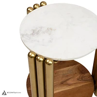 KAMBRY SIDE TABLE WITH MARBLE TOP