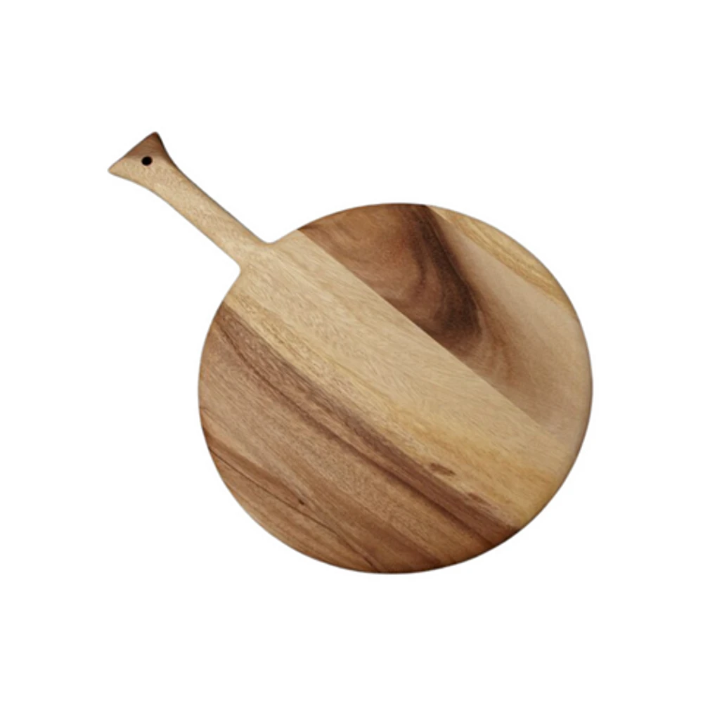 Acacia Round Board with Handle - Medium