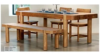 Haini Acacia Wood Round Leg Dining Table