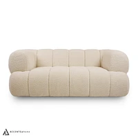 Adonis Loveseat w/2 Pillows - Wooly Almond