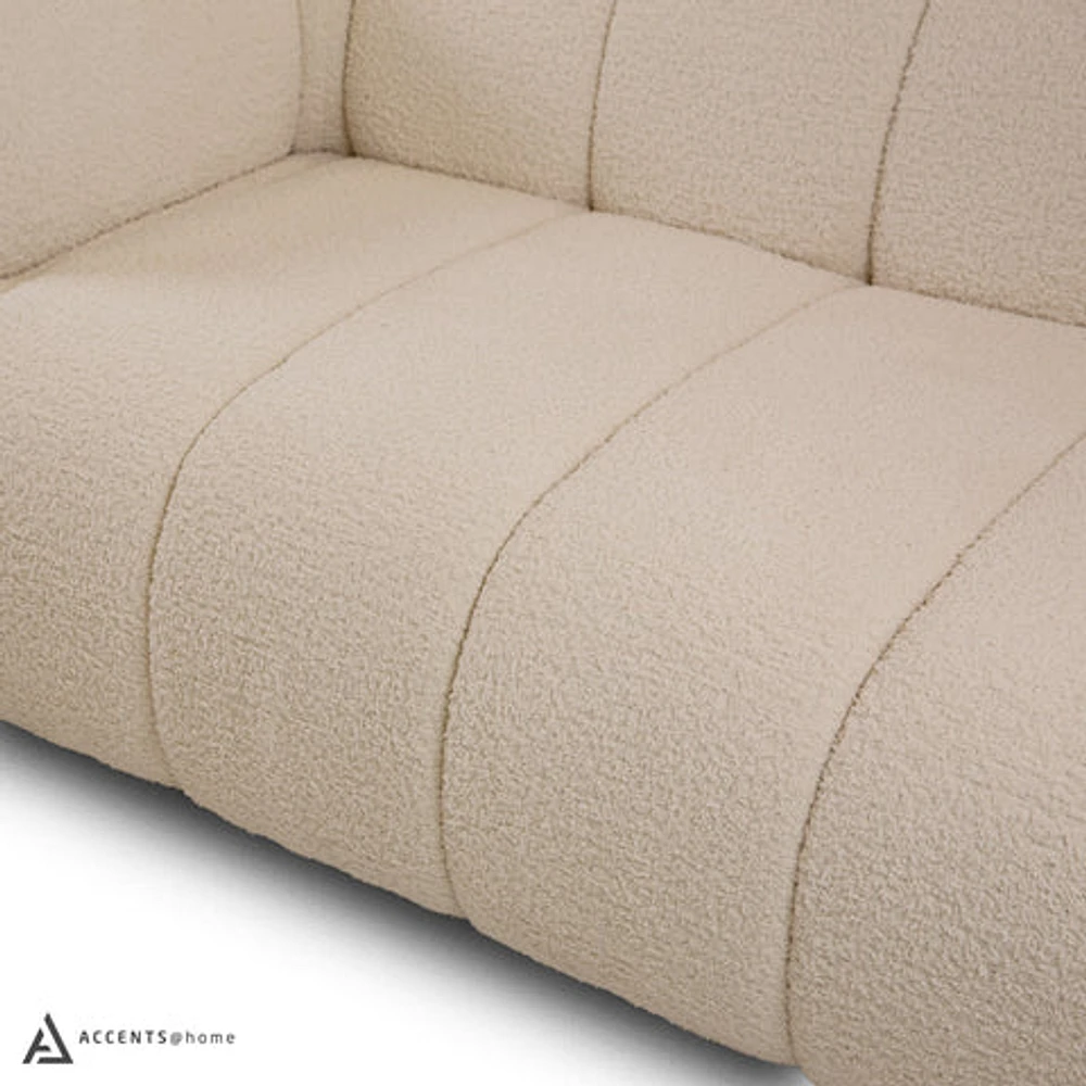 Adonis Loveseat w/2 Pillows - Wooly Almond