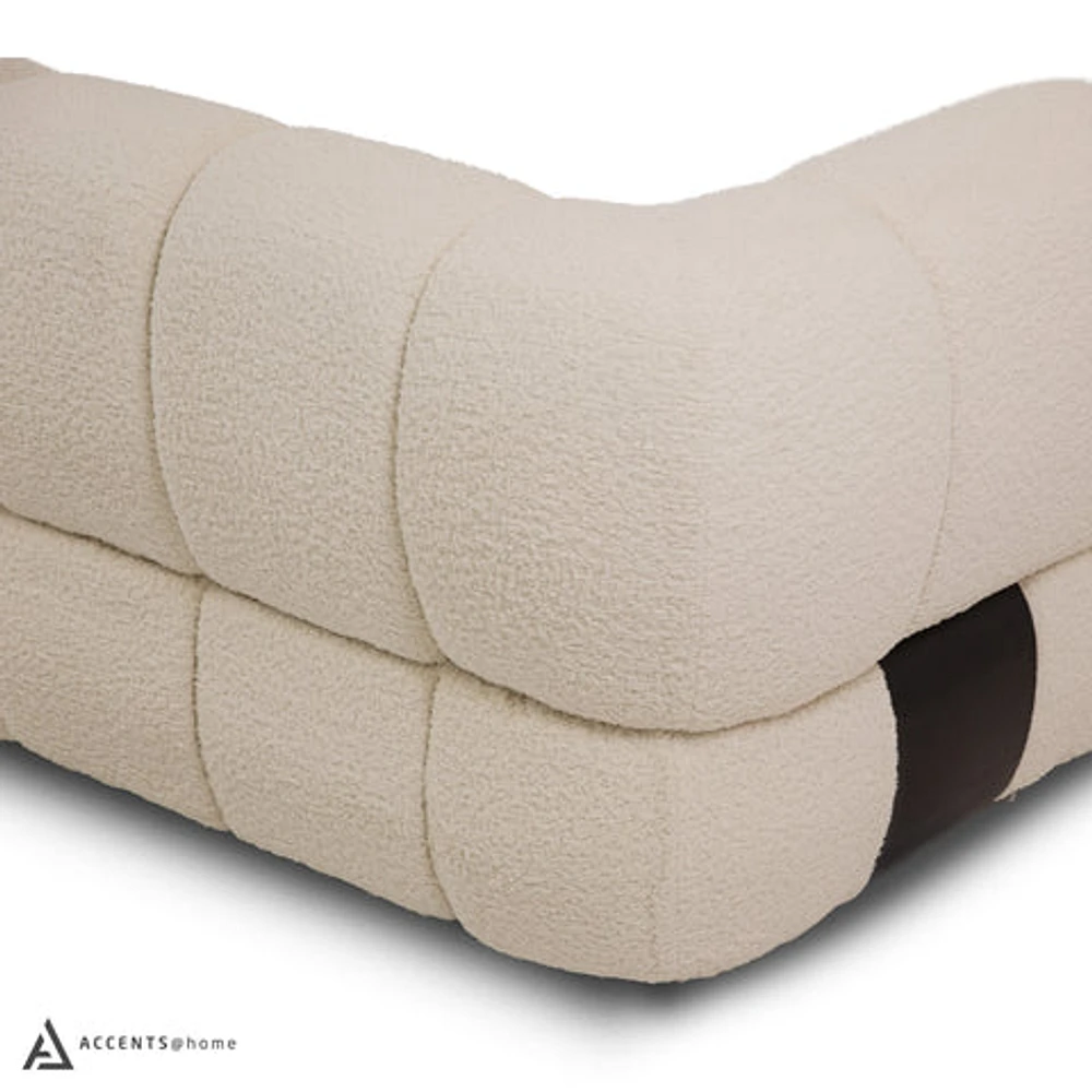 Adonis Loveseat w/2 Pillows - Wooly Almond