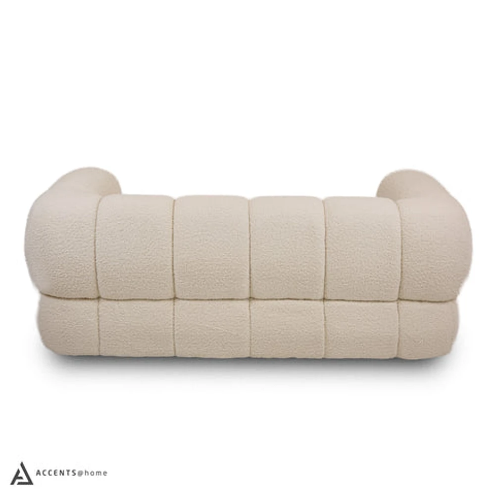 Adonis Loveseat w/2 Pillows - Wooly Almond