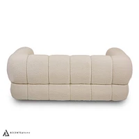 Adonis Loveseat w/2 Pillows - Wooly Almond