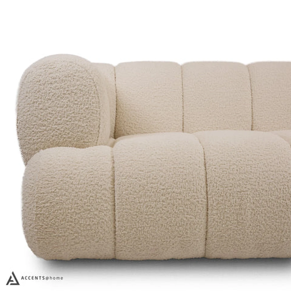 Adonis Loveseat w/2 Pillows - Wooly Almond