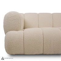 Adonis Loveseat w/2 Pillows - Wooly Almond