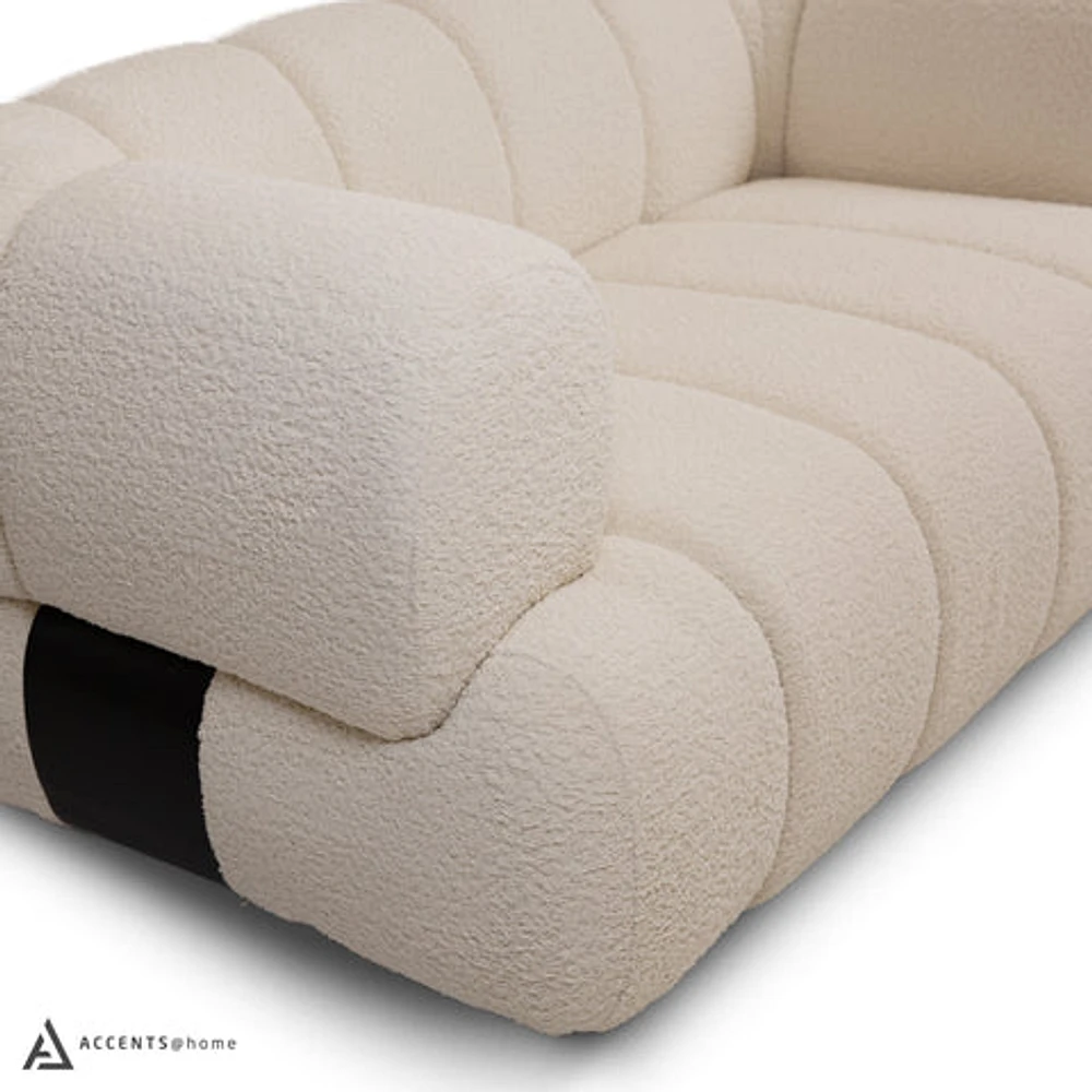 Adonis Loveseat w/2 Pillows - Wooly Almond