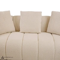 Adonis Sofa w/3 Pillows - Wooly Almond