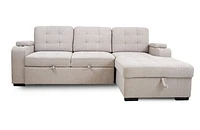 Alonso Sleeper Sectional with USB - Stone