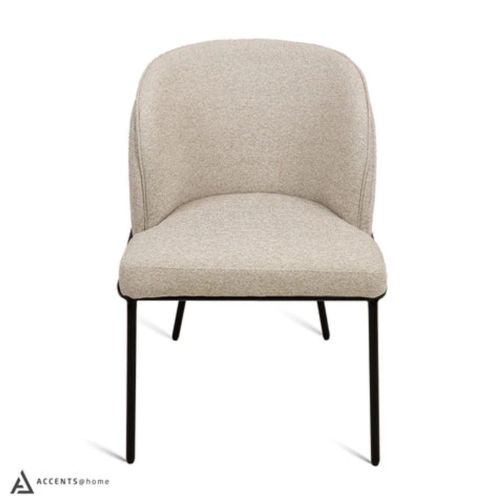 Angelo Flax Fabric Dining Chair - Beige