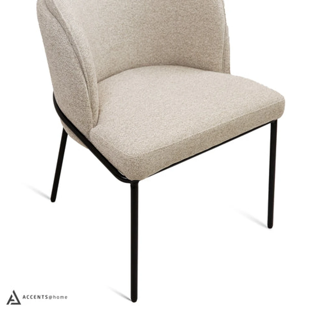 Angelo Flax Fabric Dining Chair - Beige