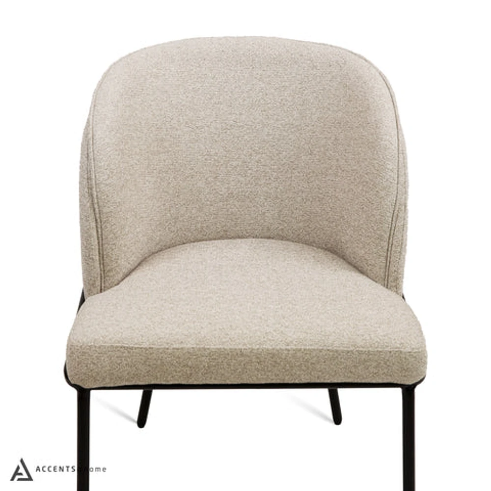 Angelo Flax Fabric Dining Chair - Beige