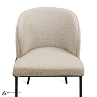 Angelo Flax Fabric Dining Chair - Beige