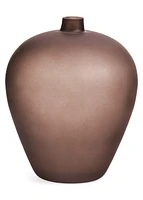 Vase Glass Matt Dark Brown