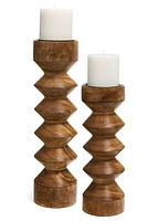 Candle Holder Large Wooden Tot Oak 4x15