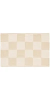 Placemat Rib Cotton Checkered Beige - Set of 4