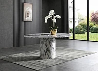 Barclay Glossy Marble Foil Top Dining Table