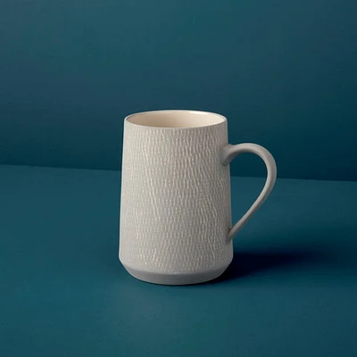 Crosshatch Stoneware Mug, Sterling