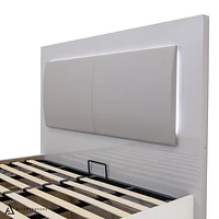 Haven Two Tone Glossy King Bed With LED