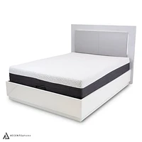 Haven Two Tone Glossy King Bed With LED