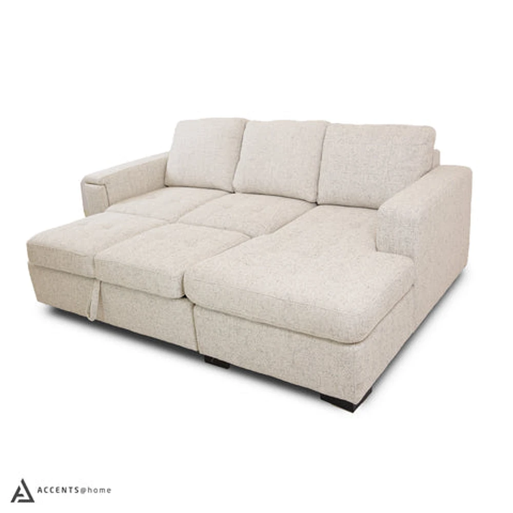 Bjorn Pull Out Sleeper Sectional - Quartz