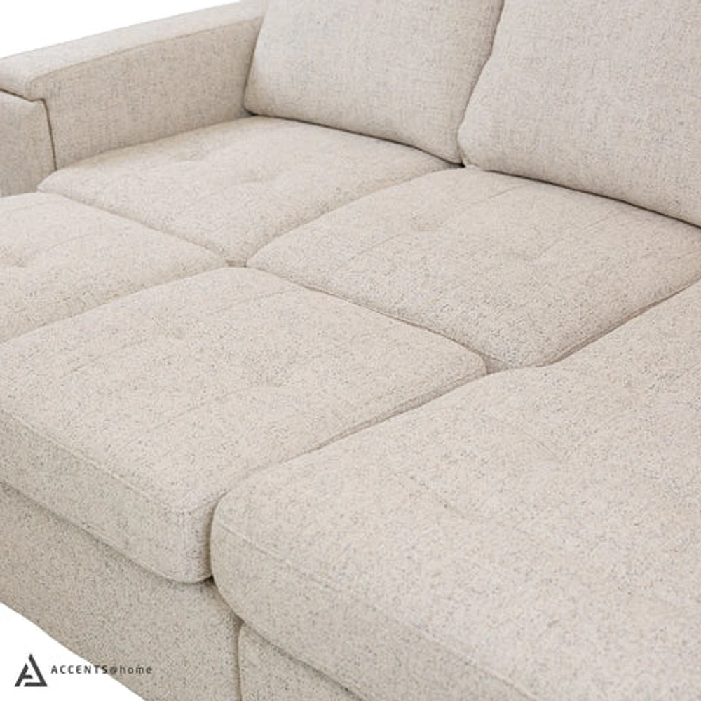 Bjorn Pull Out Sleeper Sectional - Quartz