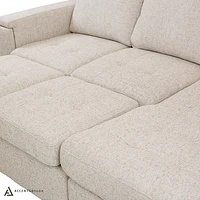 Bjorn Pull Out Sleeper Sectional - Quartz