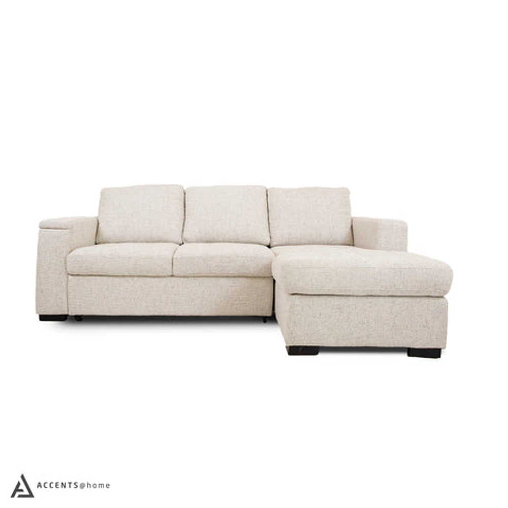 Bjorn Pull Out Sleeper Sectional - Quartz