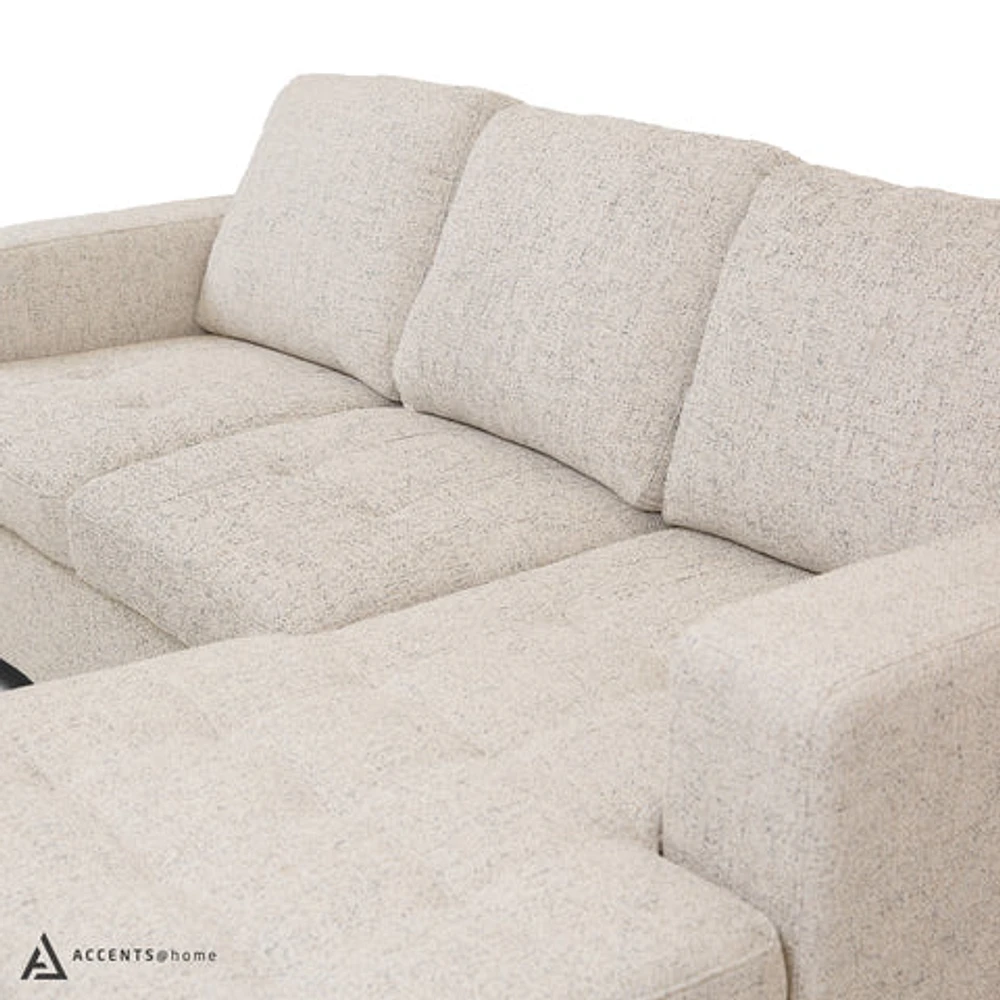 Bjorn Pull Out Sleeper Sectional - Quartz