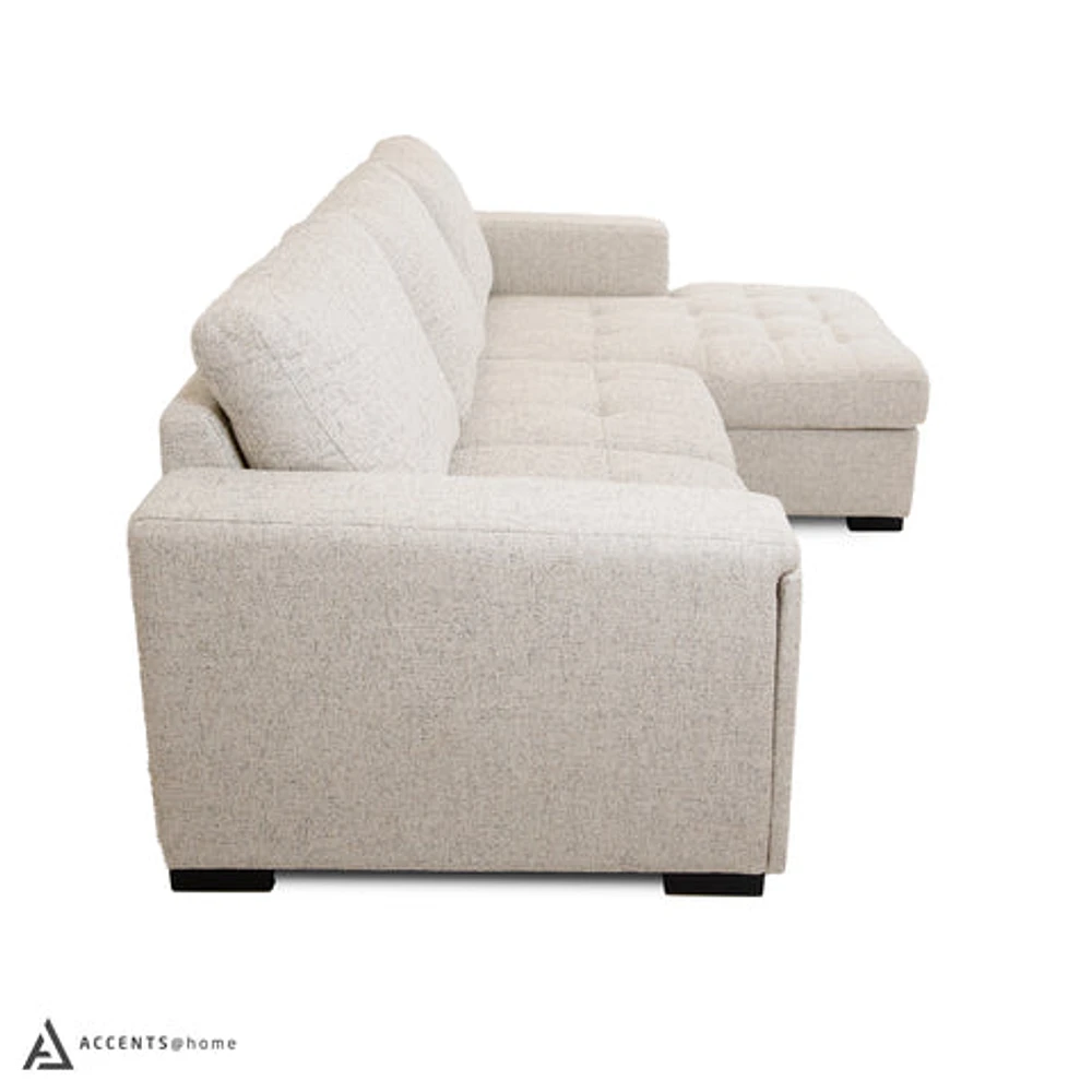 Bjorn Pull Out Sleeper Sectional - Quartz